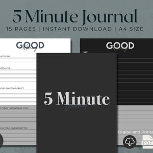 Gratitude Journal | Mindfulness Journal | Self Care Journal | Morning Journal | Reflection Journal | Wellness Journal | Journal Prompts