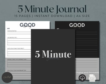 Gratitude Journal | Mindfulness Journal | Self Care Journal | Morning Journal | Reflection Journal | Wellness Journal | Journal Prompts