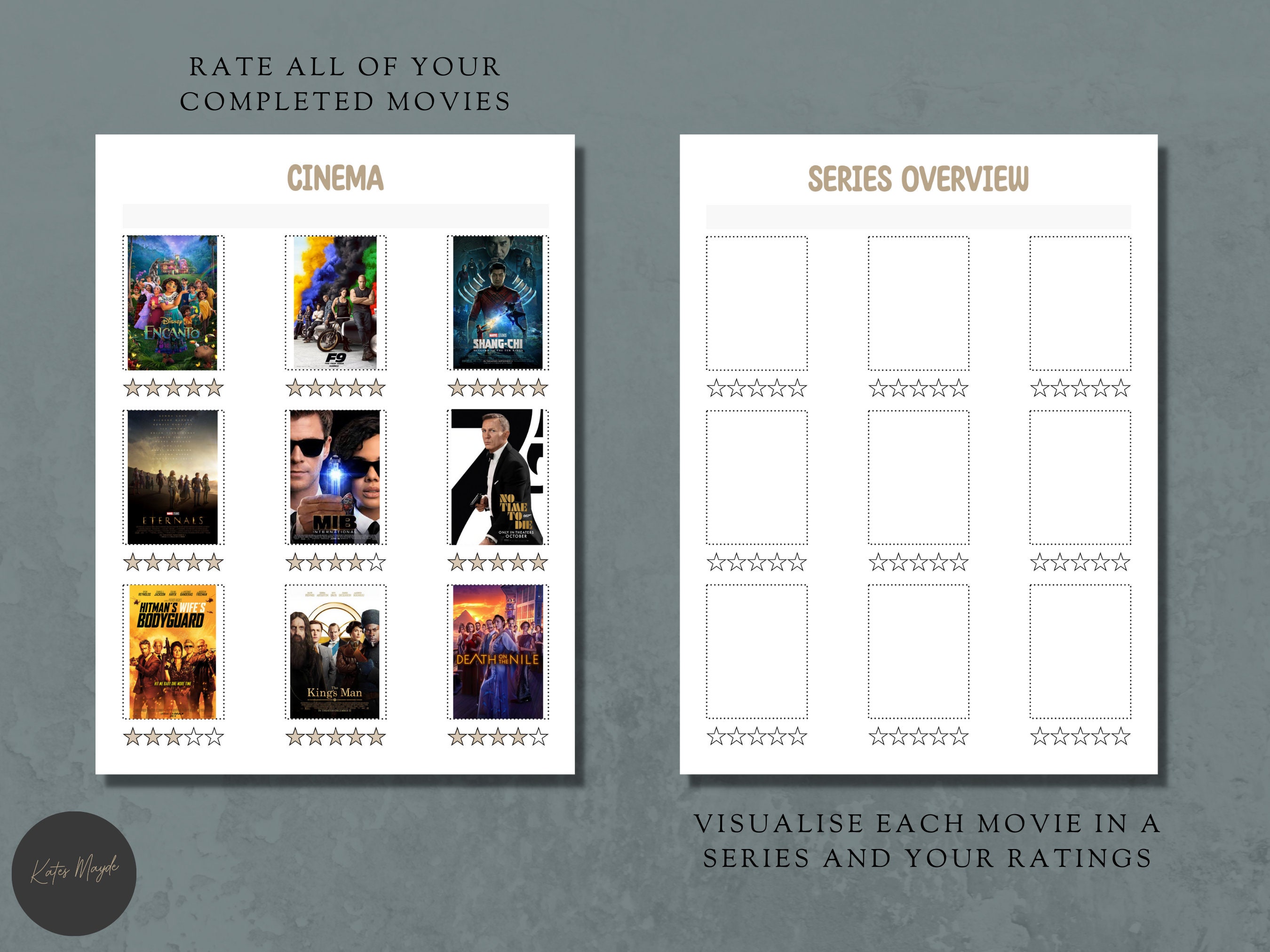 Digital Movie Journal | Family Movie Night | Film Printable