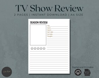 Digital TV Show Tracker | TV Show Review | Currently Watching | Tv Series Tracker | Episode Tracker | TV Show Challenge | Watch List