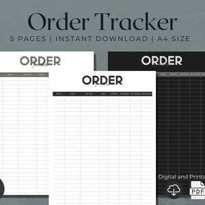 Digital Online Order Tracker | Shopping Tracker | Order Log | Order Tracker Insert | Shipping Tracker | Package Tracker | Purchase Tracker