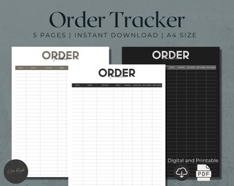 Digital Online Order Tracker | Shopping Tracker | Order Log | Order Tracker Insert | Shipping Tracker | Package Tracker | Purchase Tracker