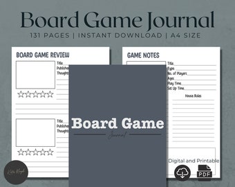 Digital Board Game Journal | Board Game Accessory | Board Gamebooks | Game Score Tracker | Game Night | Board Game Tracker | Board Game Wins