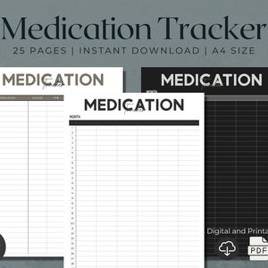 Digital Medication Tracker | Medication Log | Medicine Tracker | Medical Tracker | Medication Planner | Medication Chart | Daily Medication