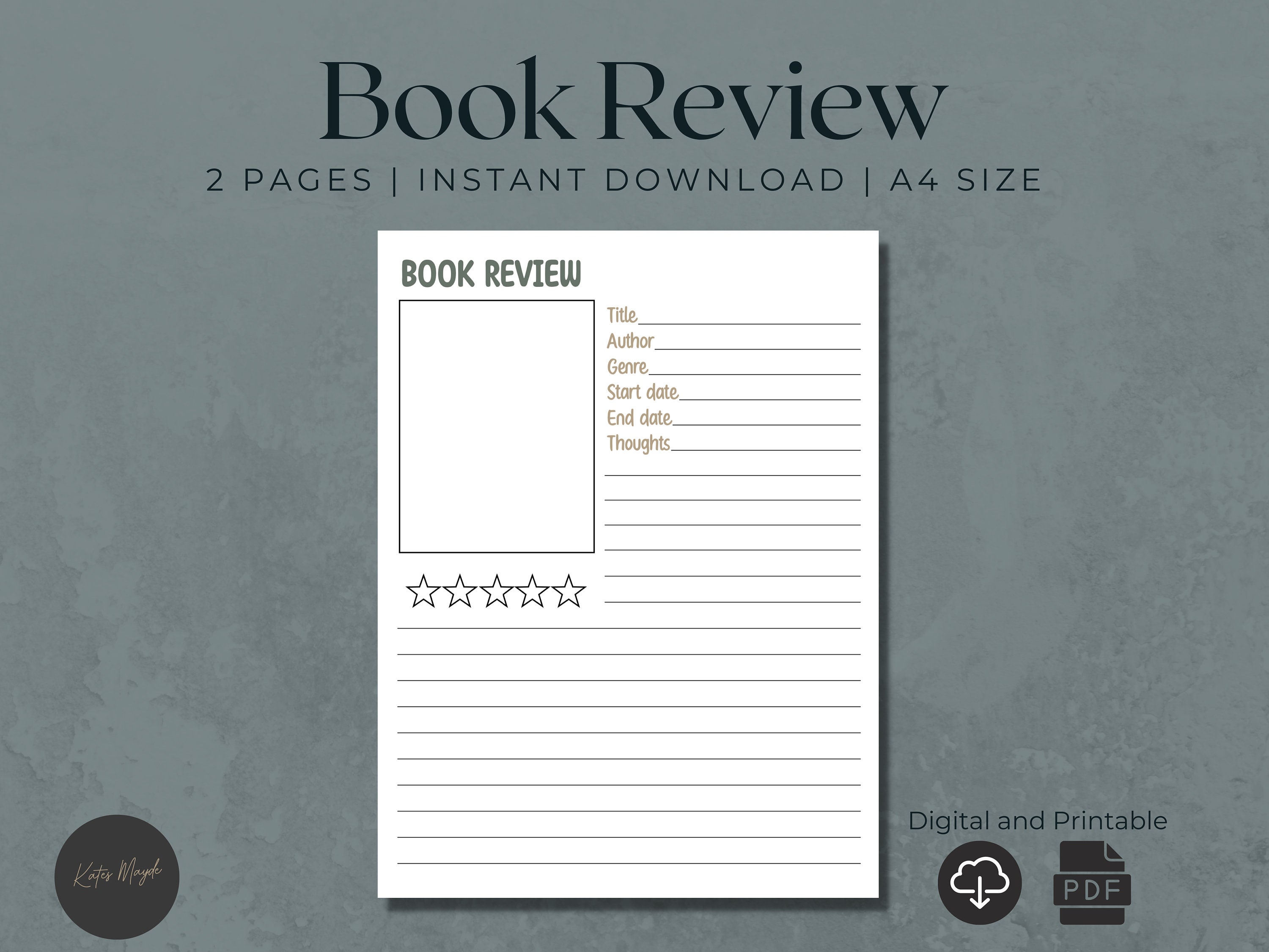goodnotes book review template free