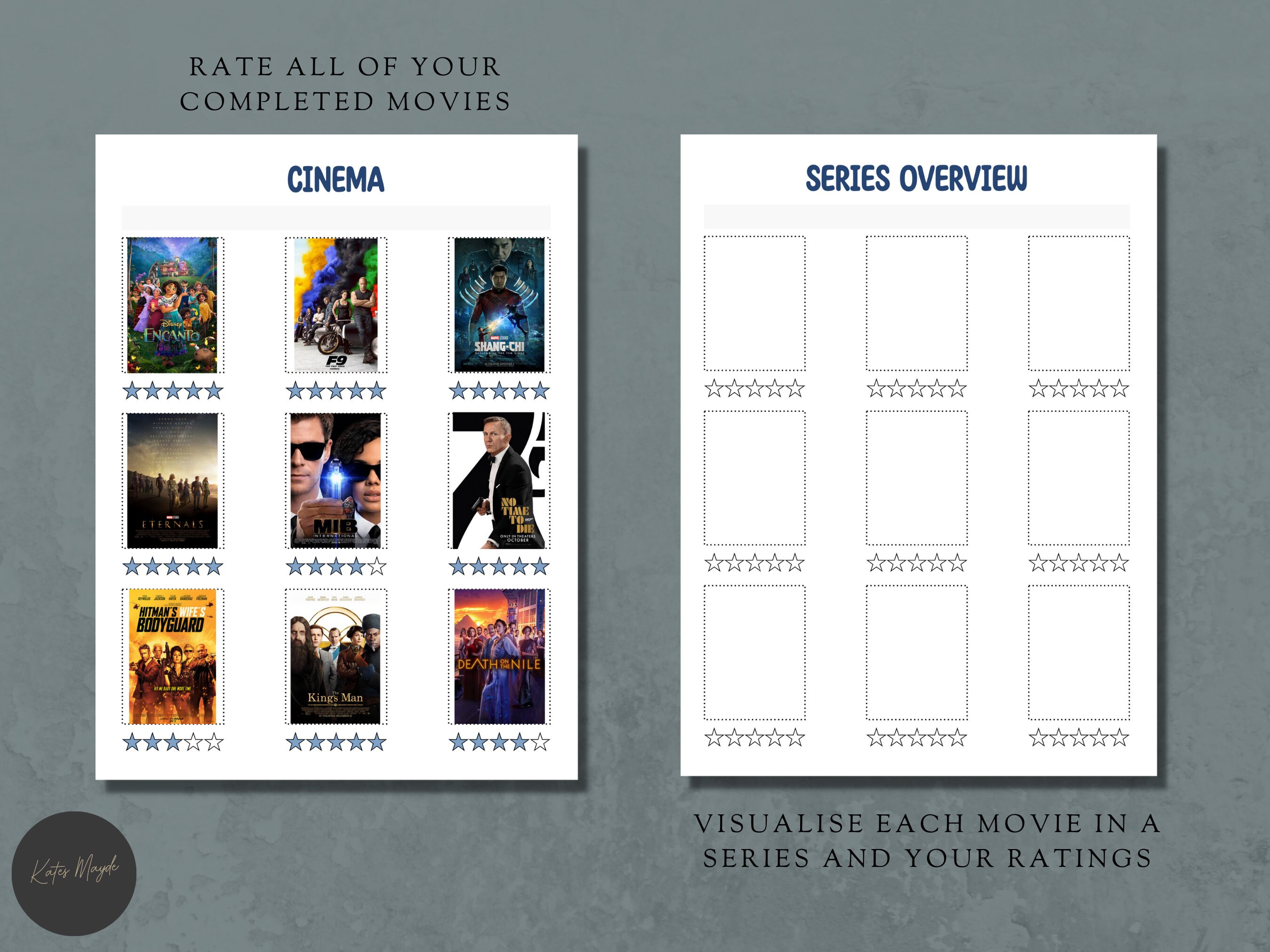 Digital Movie Journal | Family Movie Night | Film Printable