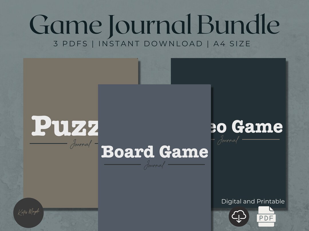 Digital Game Journal Digital Puzzle Book Gamer Journal Digital