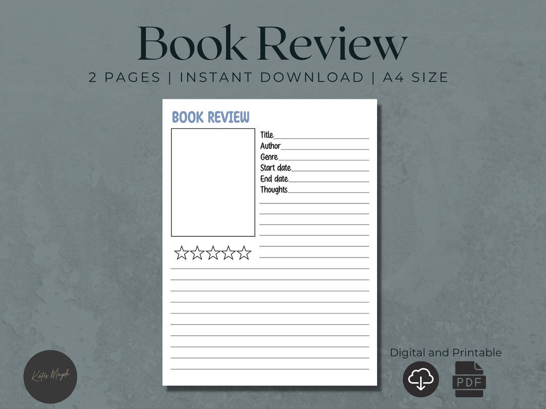 Digital Book Review Template | Goodnotes Book Review | Book Notes ...