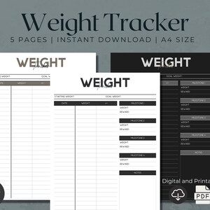 Cyfrowy tracker utraty wagi | Wykres utraty wagi | Dziennik utraty wagi | Planer utraty wagi | Cel utraty wagi | Tygodniowa utrata wagi