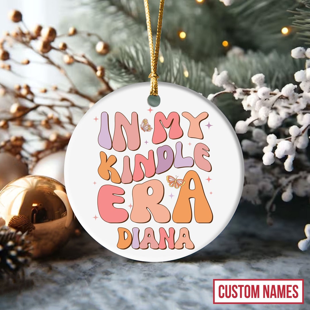 Book Ornament, in My Kindle Era Ornament, Custom Book Ornament, Book