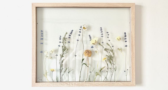 Pressed Wildflowers in a 16x20 Wood Frame Framed Flowers - Etsy