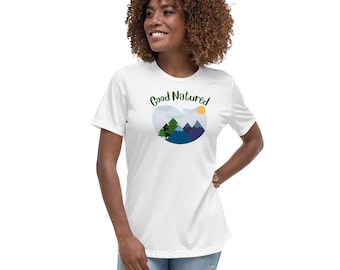 Good Natured (Mountain) T-Shirt // Frauen entspanntes T-Shirt