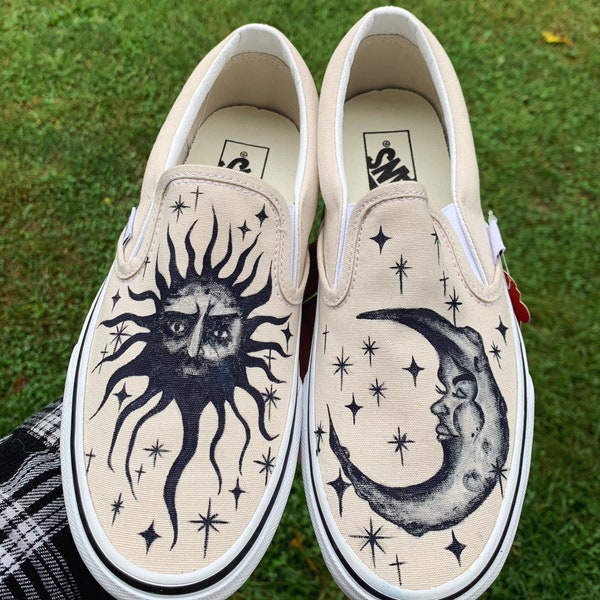 Vans Sun and Moon Shoes - Etsy