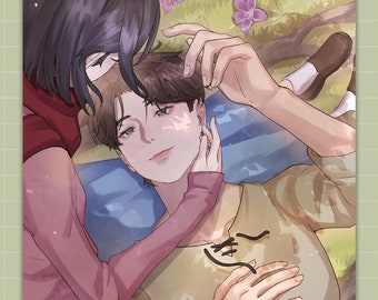 under the tree - eren x mikasa print
