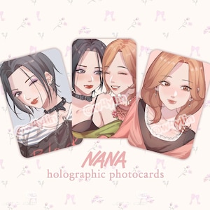 Cartes photo holographiques arc-en-ciel nana + hachi