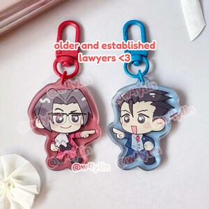 ace attorney: phoenix wright + miles edgeworth double-sided charms image 8