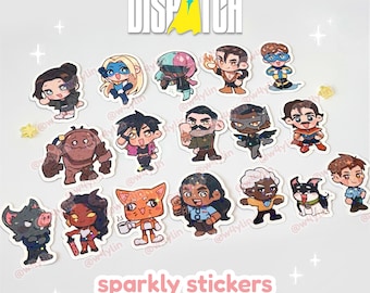 dispatch sparkly waterproof stickers