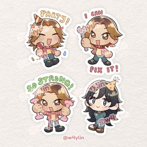 Stickers rince-bouche Daisuke + Anya scintillants