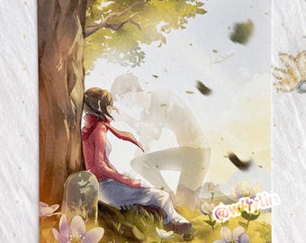 attack on titan: "ghost of you" eremika print