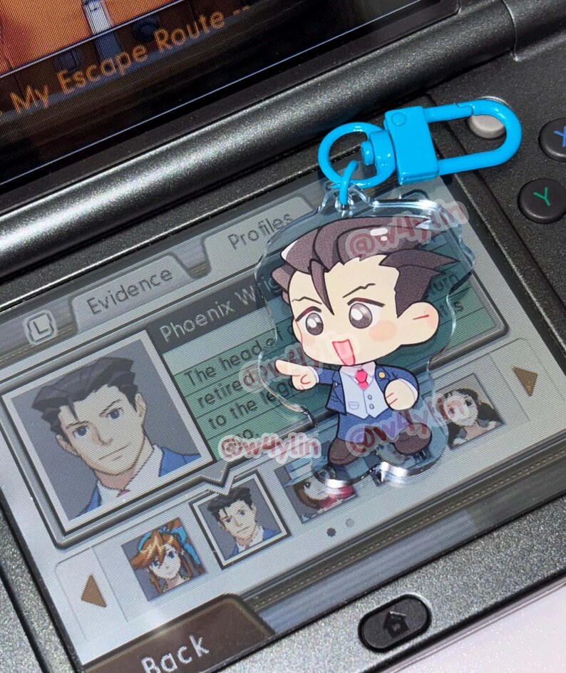 ace attorney: phoenix wright + miles edgeworth double-sided charms image 4