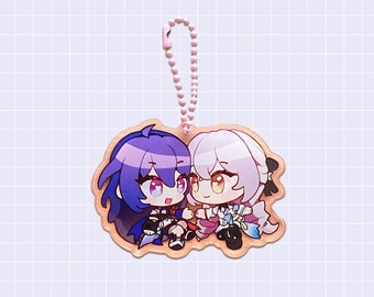 honkai star rail: seele x bronya keychain