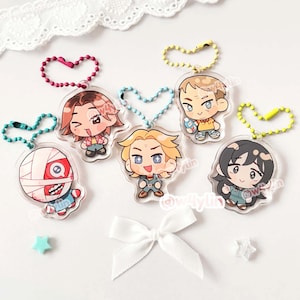mouthwashing: curly, daisuke, anya, swansea acrylic charms