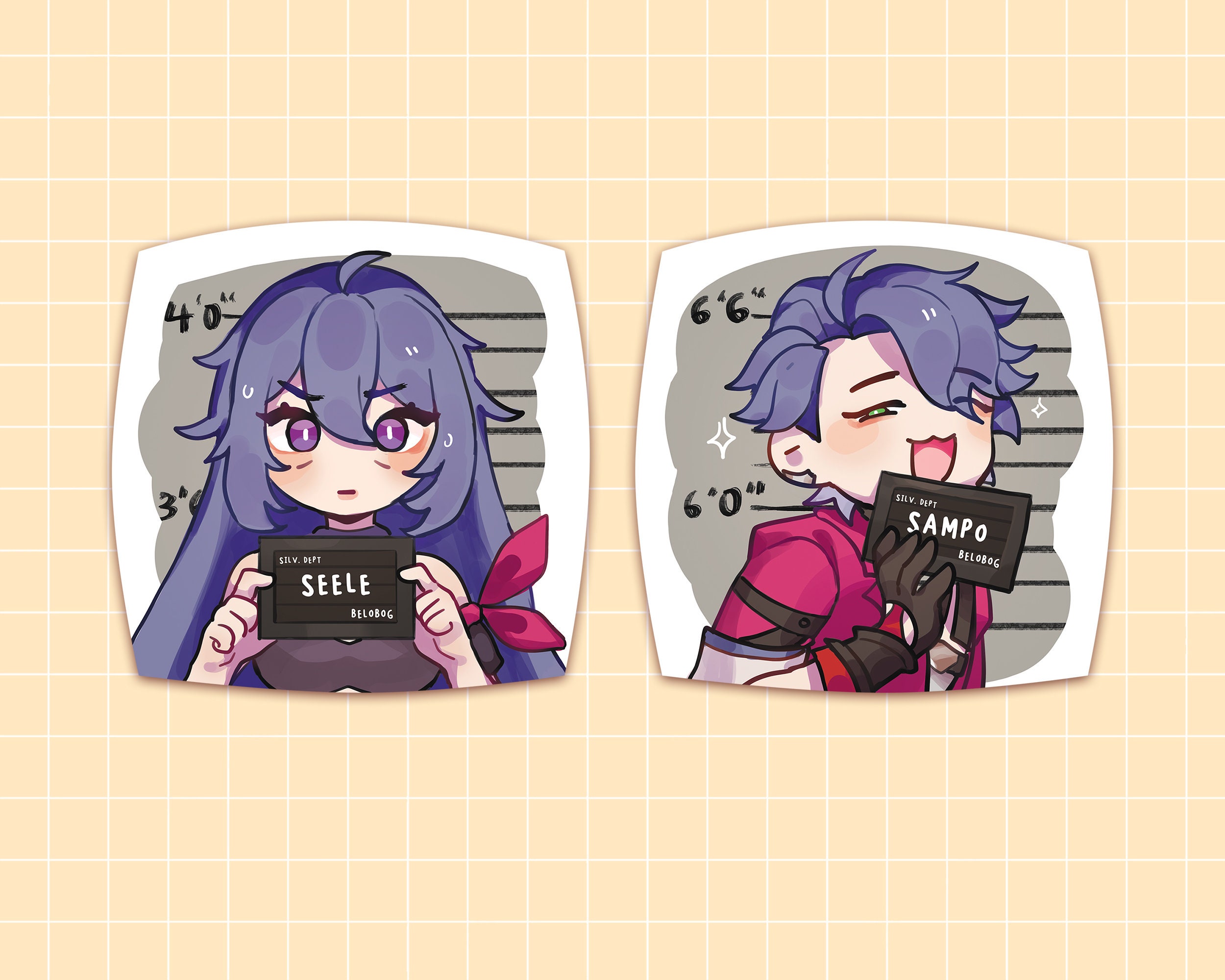 Honkai Star Rail Seele Sampo Stickers PREORDER Etsy UK