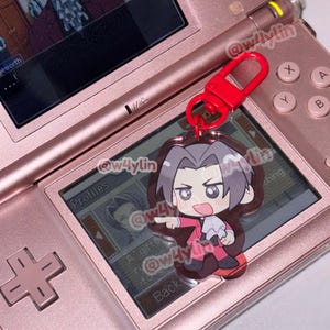 ace attorney: phoenix wright + miles edgeworth double-sided charms image 3