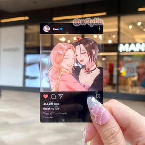 transparante kaart voor nana x hachi Instagram-post