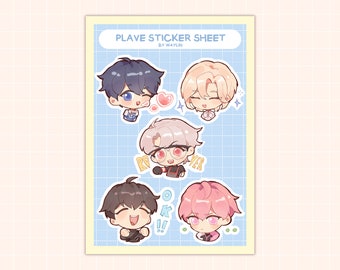 PLAVE a6 glittery sticker sheet