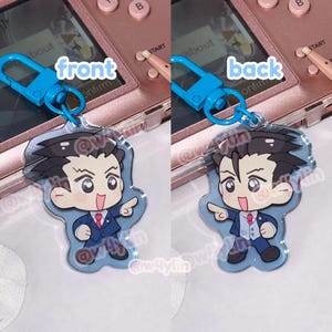 ace attorney: phoenix wright + miles edgeworth double-sided charms image 6