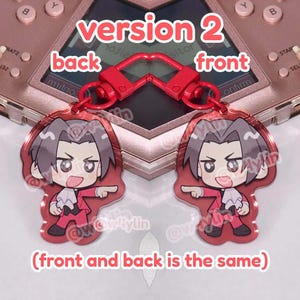 ace attorney: phoenix wright + miles edgeworth double-sided charms image 10