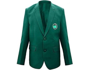 Mens Master Golf Tournament Green Blazer Coat Jacket | Green Sport Coat | Green Golf Blazer | Master Green Jacket