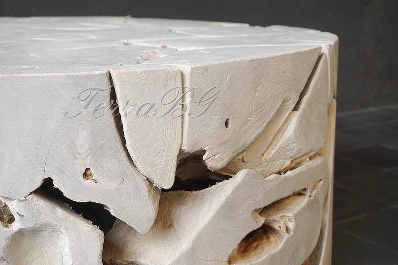 Unique Round Coffee Table Handcrafted by Multiple Teak Pieces Etsy