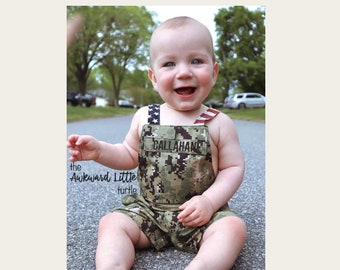 Baby Military Romper, Army, Air Force, Military Romper, Deployment Homecoming, Boy Romper, Military Gifts, Baby Homecoming Outfit