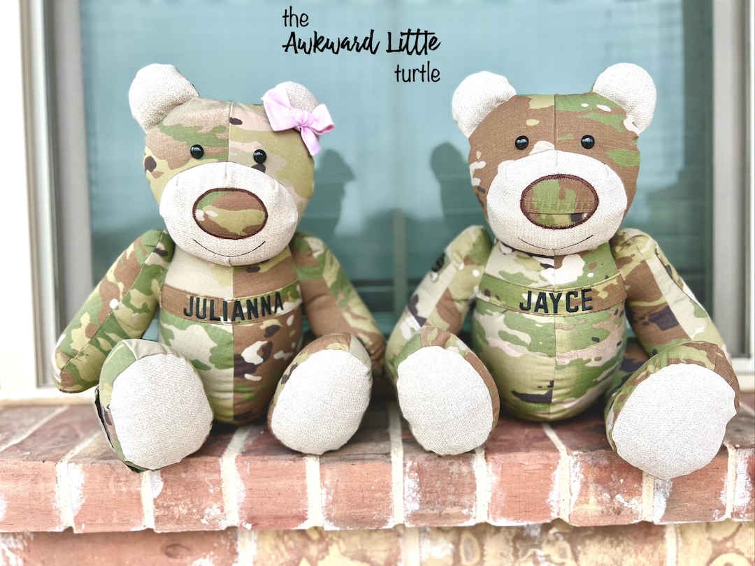 Military Bear, Keepsake Bears, Deployment Stuffed Animal, Army Bear