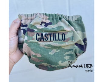 Personalized Military Diaper Cover, Military Clothes for Kids, Army, OCP, Deployment, Military Gifts, Homecoming, Camo Diaper Cover