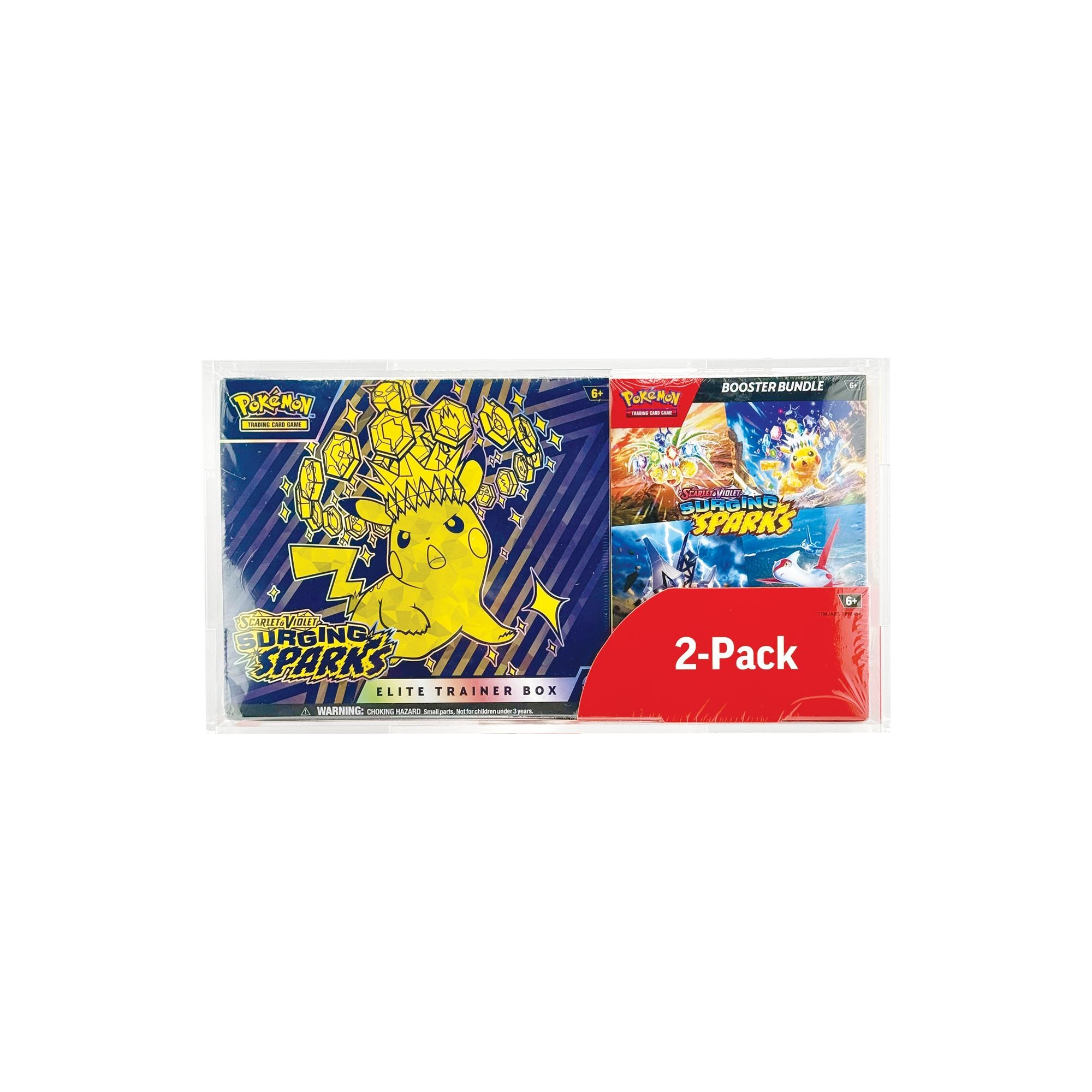 Acrylic Display Case for Pokemon Surging Sparks Costco Double Pack Bundle  Luna Fabrication