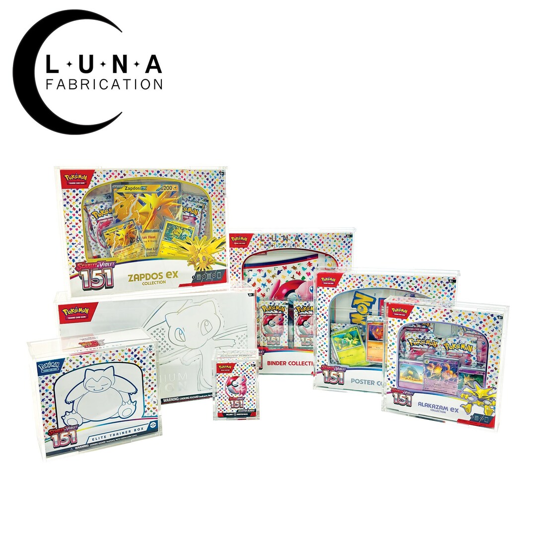 Acrylic Display Cases for Pokemon 151 Complete Bundle - Etsy