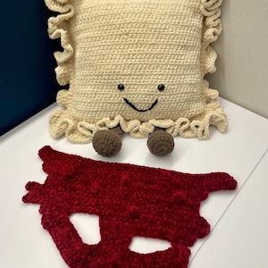 Mr. Ravioli Pillow - Crochet Pattern - FULL COLOR PDF Digital Download - Beginner Friendly