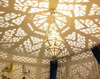 Belyed verlichting - handgemaakte Marokkaanse messing lampen -- plafond messing lampen -- verlichting voor de woonkamer