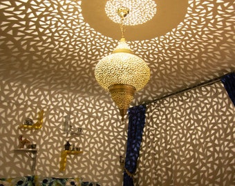 MOROCCAN LAMP, Bohemian Decorative Lanterns Moroccan Lighting Copper Lantern Modern Lamp Handmade Home Décor, Antique Lantern,