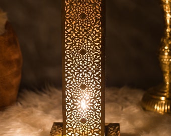 Brass floor lamps - moroccan floor lighting - moroccan pattern