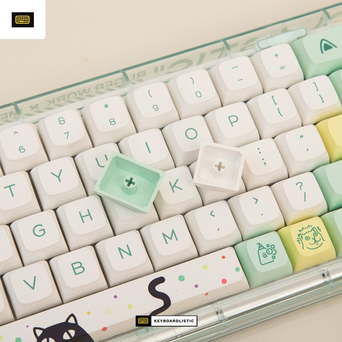 Strange Cat Keycaps XDA Profile PBT Dye-sub Royal Kludge Tecware ...