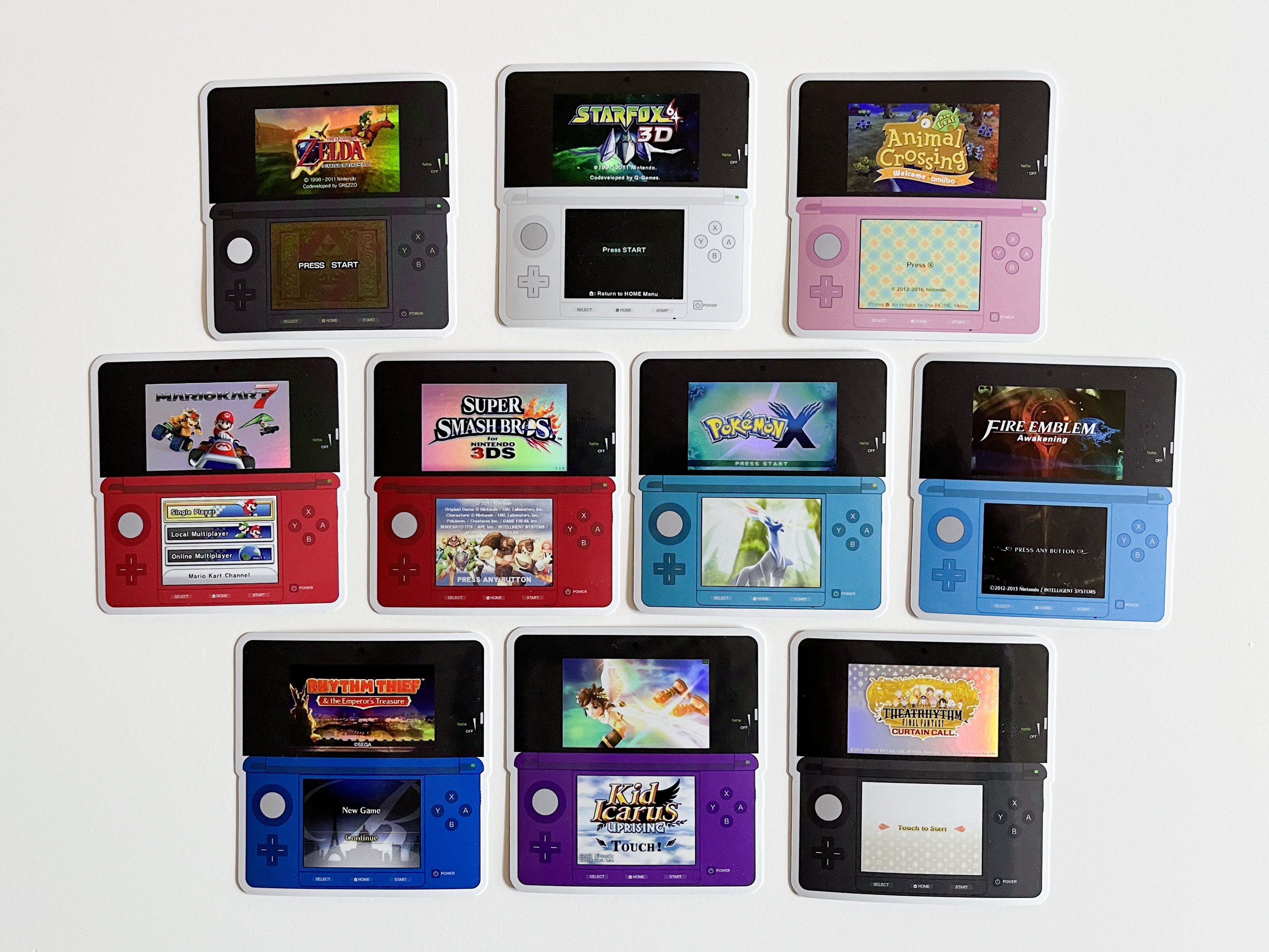 Nintendo Original 3DS - Holographic Video Game Stickers