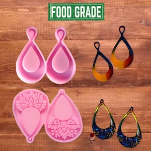 Drop Earring Silicone Molds: Food Grade Resin Casting, Jewelry Making