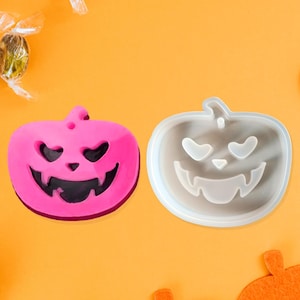 Cute halloween pumpkin silicone mould for resin casting, silicone mold pumpkin for epoxy resin, pumpkin silicone mold for resin clay crafts