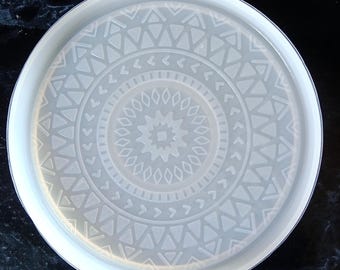 Mandala Style Coaster Mold: Round Silicone Mould for Resin/Clay Crafts