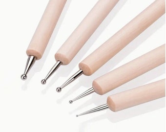 Wooden dotting tools set, double-sided dotting pen, nail art dotting tools,dotting tools mandala,two ways dotting pen set,manicure tools kit