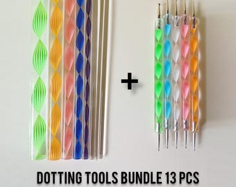 Dotting tools set of 8, nail art dotting tools, dotting tools mandala set for clay sculpture and dot painting art